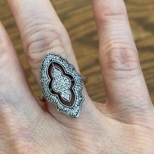 Pandora size 5 silver designer ring